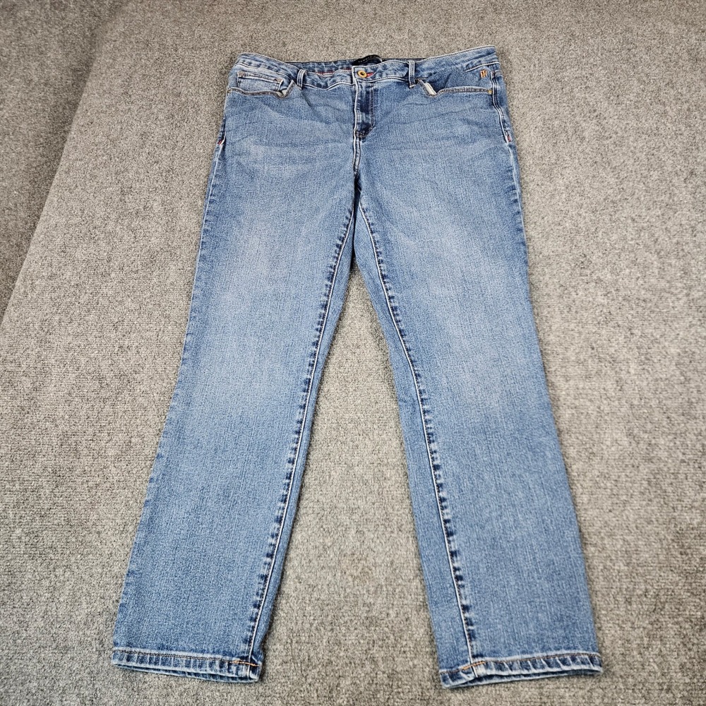 Tommy Hilfiger Raleigh Skinny Jeans Womens 16 Medium Wash Blue Denim Stretch